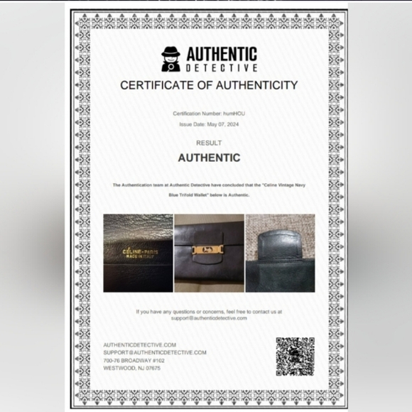 Vintage Celine Crossbody Leather Tri-fold Long Wallet on a Chain - Picture 15 of 15